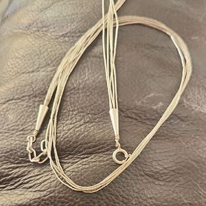 Running Bear Trading Sterling Silver 5 Strand Liquid Silver Necklace